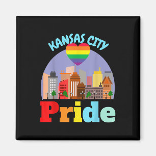 Imán Orgullo gay de Kansas City Lgbtqia Missouri Kc Mo 