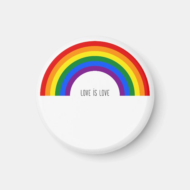 Imán Orgullo Gay del Arcoíris. El amor es amor. (Frente)