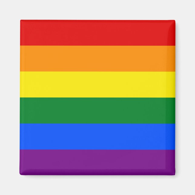Imán Orgullo gay LGBT Banda arcoiris (Frente)