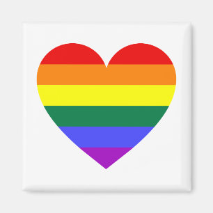 Imán Orgullo gay LGBT: corazón arco iris