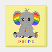 Orgullo gay LGBTQ - lindo elefante con bandera arc