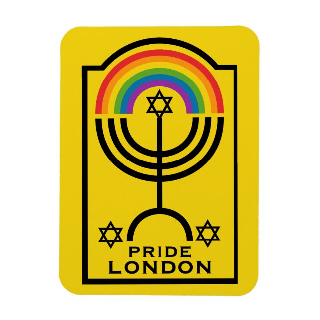 Imán Orgullo judío LGBTQ (Vertical)