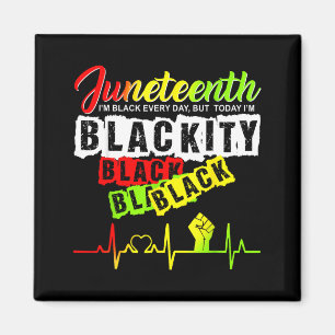 Imán orgullo Juneteenth negritud negra divertido latido