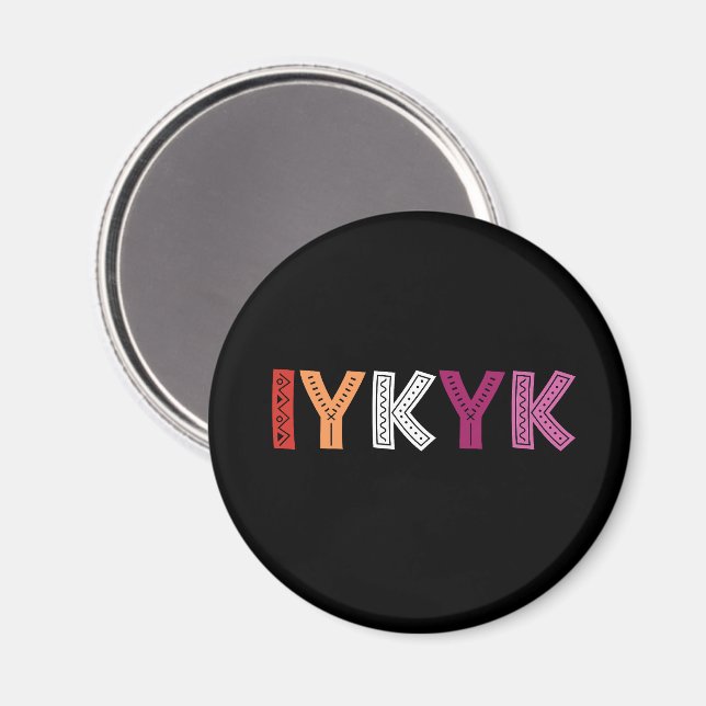 Imán Orgullo lésbico IYKYK (Anverso/Reverso)