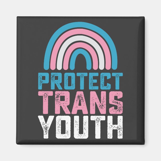 Imán Orgullo LGBT Protege Jóvenes Transgénero Trans Niñ (Frente)