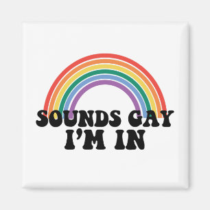 Imán Orgullo LGBT Sonidos Gay Estoy En Arcoíris Gay