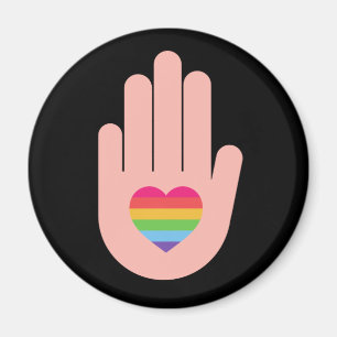 Imán Orgullo lgbtq amor queer. color arcoiris