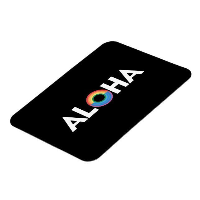 Imán Orgullo LGBTQ Isla del Arcoíris Aloha Hawái (Lado Izquierdo)