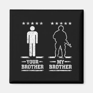 Imán Orgullo Militar de Mi Hermano USA Patriótico