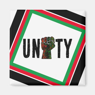 Imán orgullo negro puño rojo verde panafricana unidad d