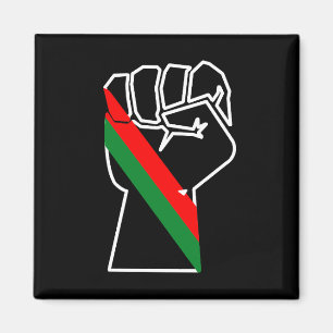 Imán orgullo negro puño rojo verde panafricana unidad d