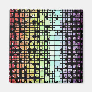 Imán Orgullo Neurogénero Retro Mod Geométrico Groovy Fu