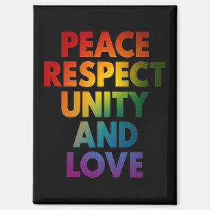 Imán Orgullo Paz Respeto Unidad Y Amor