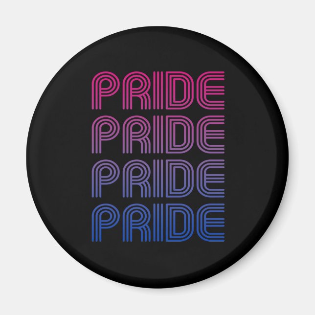 Imán Orgullo Retro Bisexual (Frente)