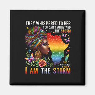 Imán Orgullo Retro Mujer Negra Soy La Tormenta Inspirac
