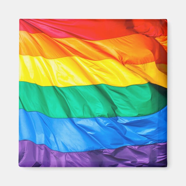 Imán Orgullo sólido - Cierre de la bandera del orgullo  (Frente)