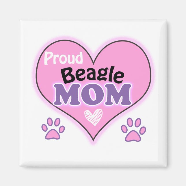 Imán Orgullosa Beagle mamá (Frente)