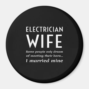 Imán Orgullosa Esposa Electricista De Una Cita Electric