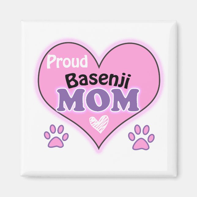 Imán Orgullosa madre de Basenji (Frente)