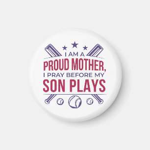 Imán Orgullosa Madre De Béisbol Que Rezo Antes De Jugar