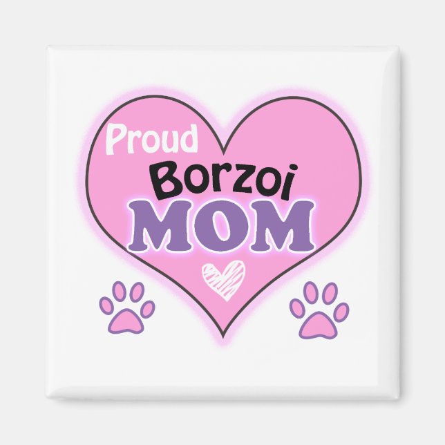 Imán Orgullosa madre de Borzoi (Frente)