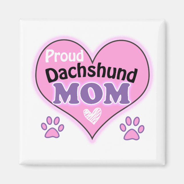 Imán Orgullosa madre de Dachshund (Frente)