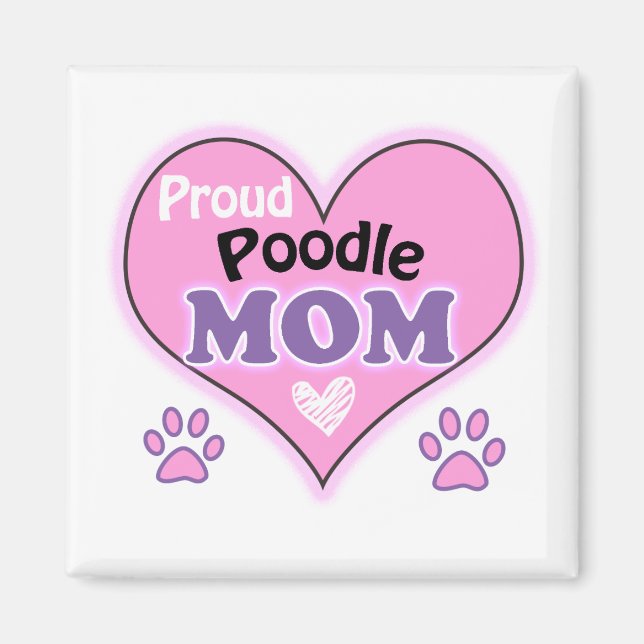 Imán Orgullosa madre de Poodle (Frente)
