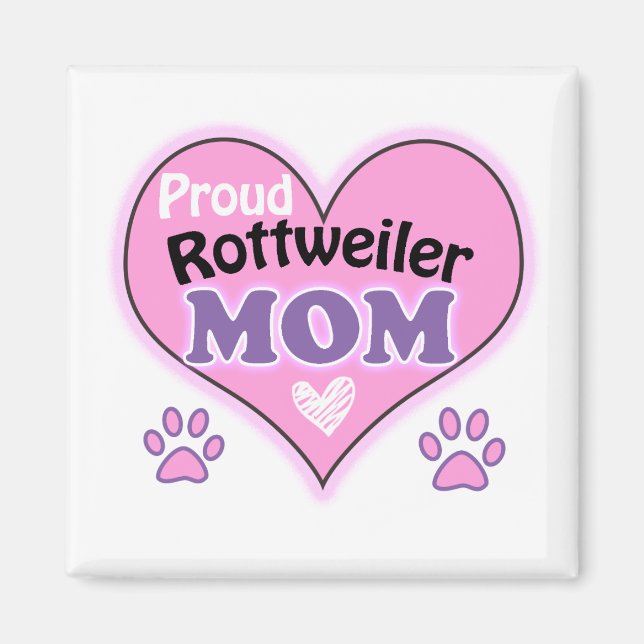 Imán Orgullosa madre de Rottweiler (Frente)