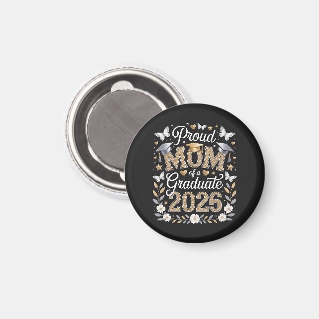 Imán Orgullosa madre de un graduado de 2026 (Anverso/Reverso)