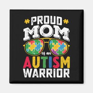 Imán Orgullosa Madre De Una Familia Guerrera Del Autism