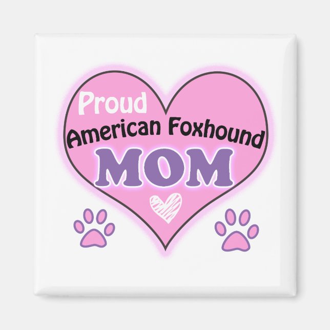 Imán Orgullosa madre norteamericana de Foxhound (Frente)