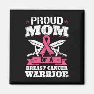 Imán Orgullosa Mamá De La Conciencia Rosa De La Guerrer