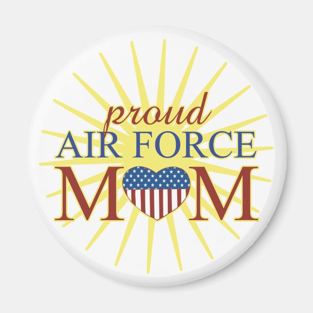 Imán Orgullosa mamá de la Fuerza Aérea (Frente)