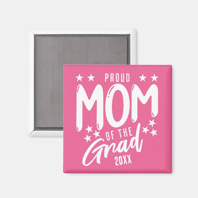 Imán Orgullosa mamá del Año del Gran Personalizado Keep (Anverso/Reverso)