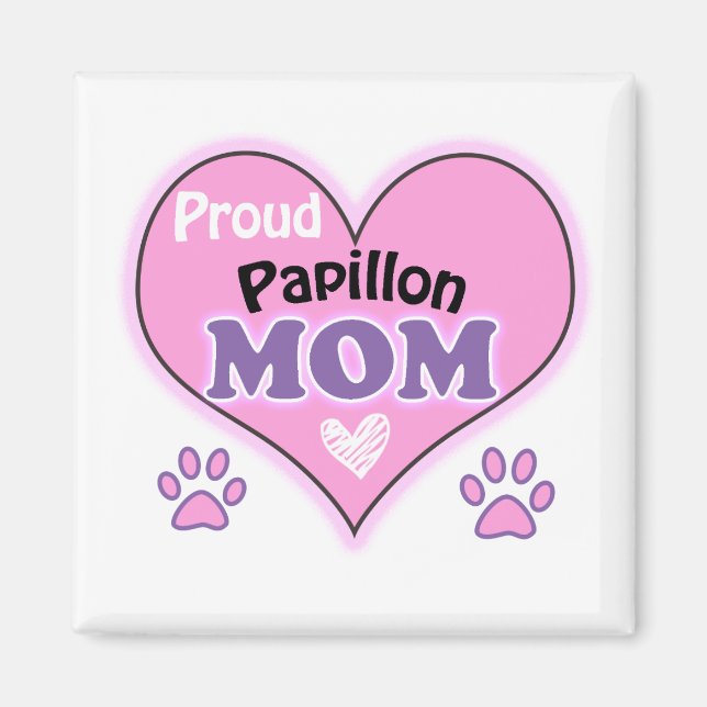 Imán Orgullosa mamá Papillon (Frente)