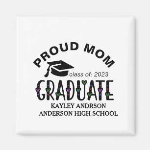 Imán Orgullosa Mamá, Personalizado Nombre de Graduación