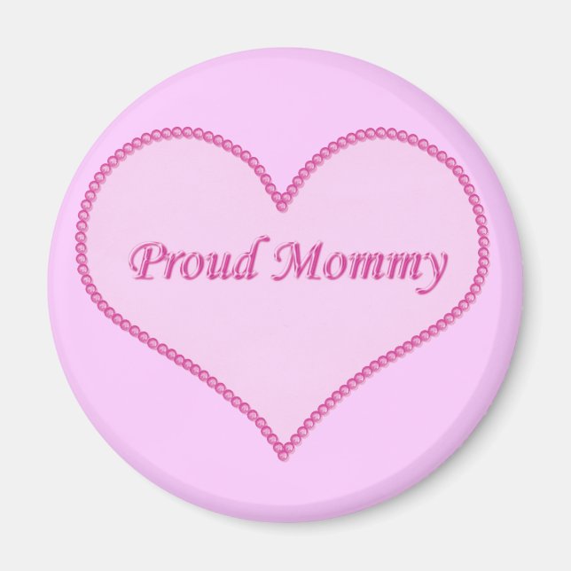 Imán Orgullosa mami Magnet, rosa (Frente)