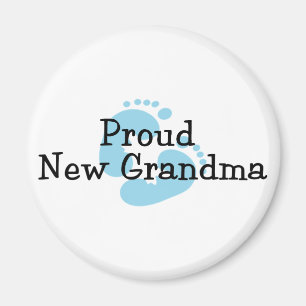 Imán Orgullosa Nueva Abuela Huellas de Bebé Niño