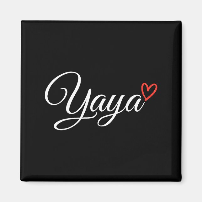 Imán Orgullosa Yaya Abuela Griega Corazón Rojo (Frente)