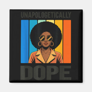 Imán Orgullosamente Retro Mujer Afro Orgullo Negro