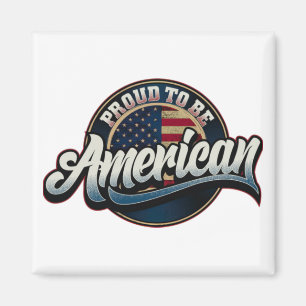 Imán Orgulloso americano de ser americano - Frase motiv