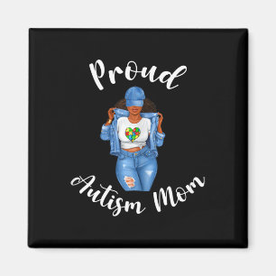 Imán Orgulloso autismo de mamá afroamericana negra