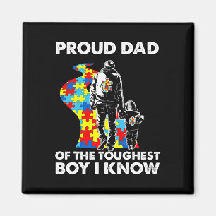 Imán Orgulloso Autismo Padre E Hijo Conciencia De Autis