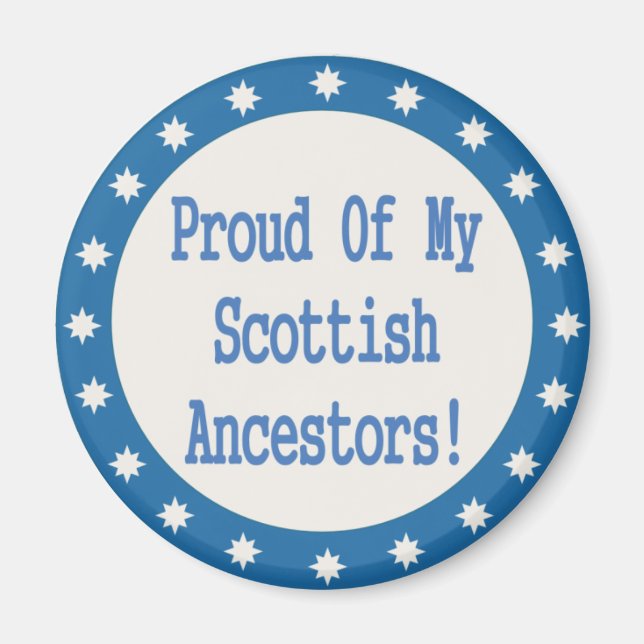 Imán Orgulloso De Mis Ancestros Escoceses (Frente)