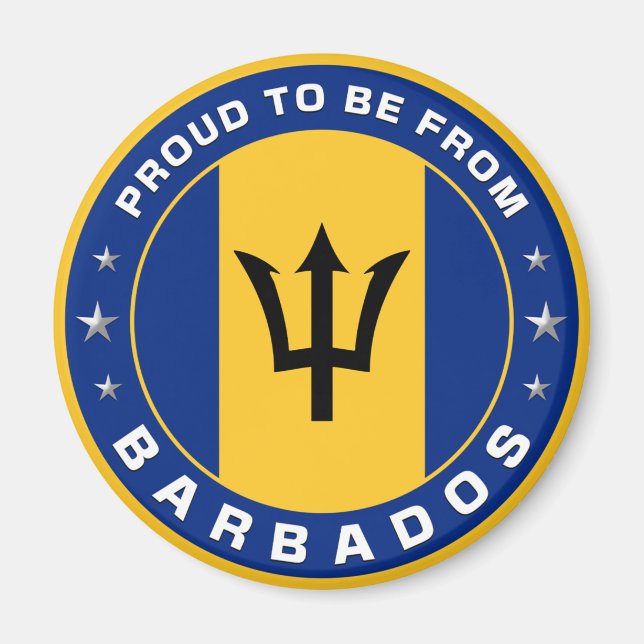 Imán Orgulloso De Ser De Barbados (Frente)