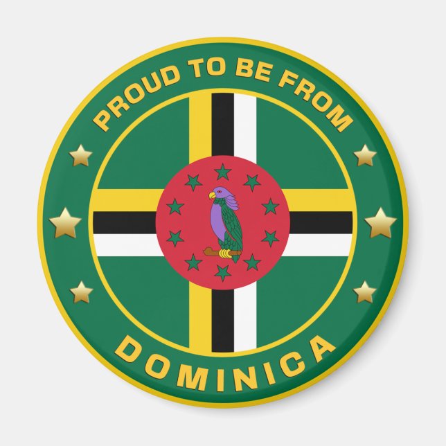 Imán Orgulloso De Ser De Dominica (Frente)
