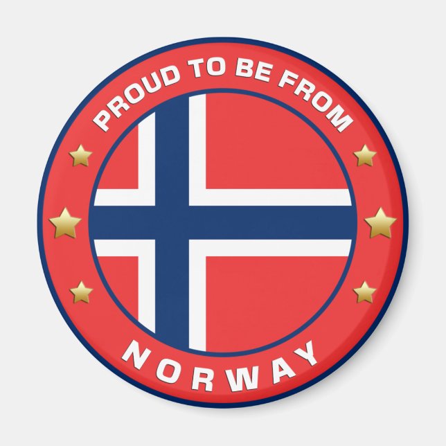 Imán Orgulloso De Ser De Noruega (Frente)