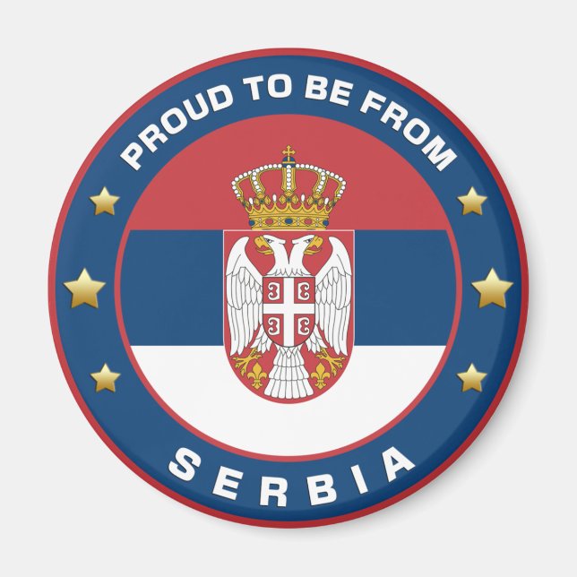 Imán Orgulloso De Ser De Serbia (Frente)
