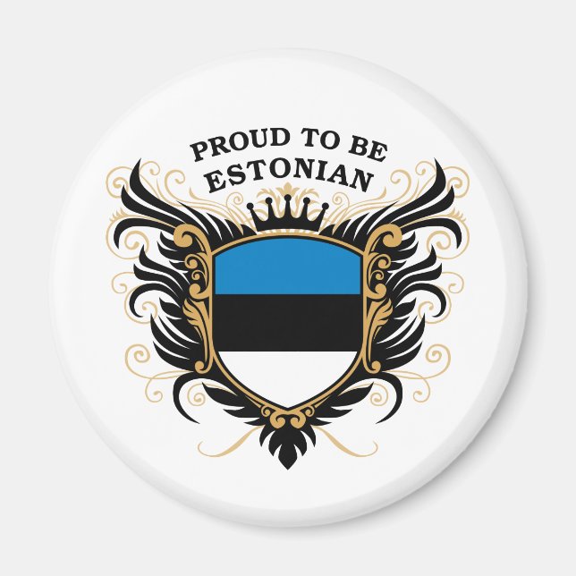 Imán Orgulloso de ser estonio (Frente)