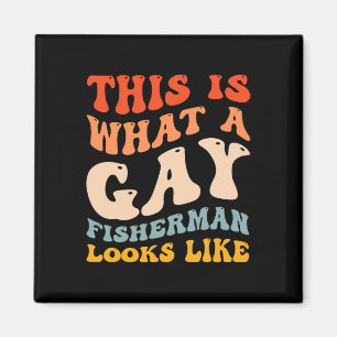 Imán Orgulloso de ser gay divertido pescando Cómo se ve
